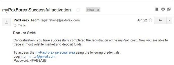 myPaxForex credentials